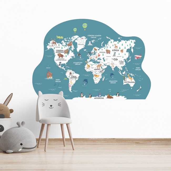 Mapa sveta 1 stiker